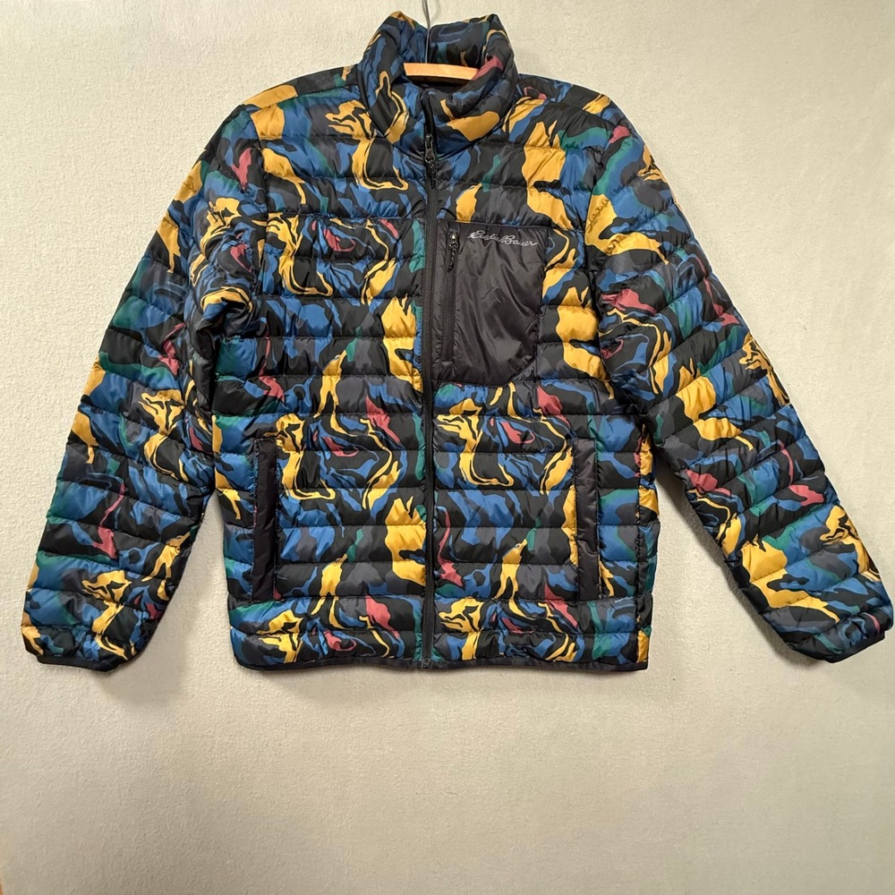 Eddie Bauer StratusTherm Down Multicolor Camo Puffer Jacket Men‎ Medium